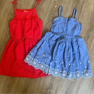 Stylish Red and Blue little girl Dresses